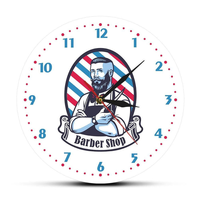 Old Classic Barber Shop Hairdressing Salon Wall Clock