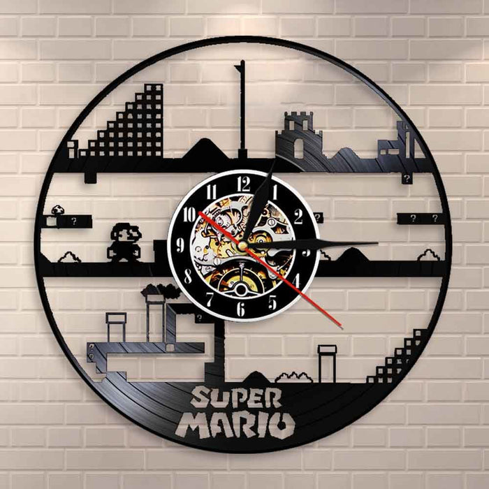 Classic Retro Game Vinyl Record Led Wall Clock Modern Lamp