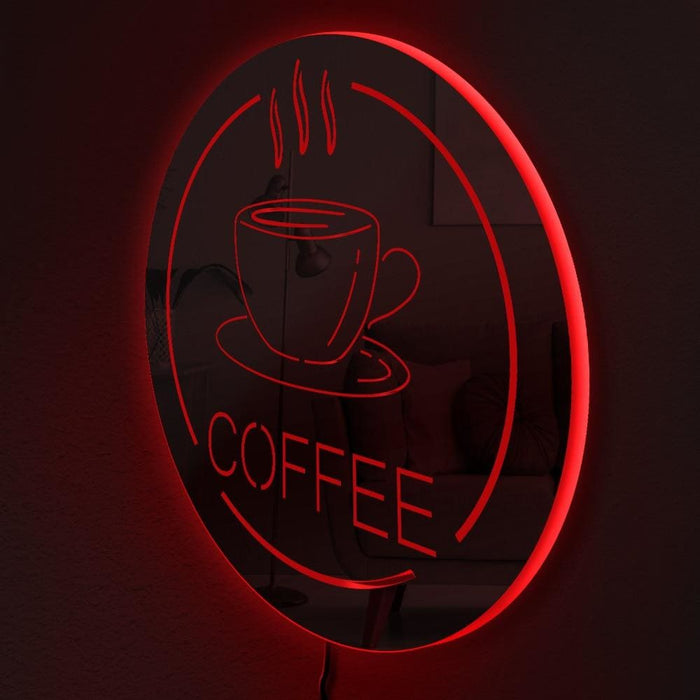 Coffee House Sign Mirror Light