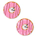 Colorful Printed Doughnut Wall Clock Kawaii Dessert Sweets