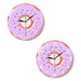 Colorful Printed Doughnut Wall Clock Kawaii Dessert Sweets