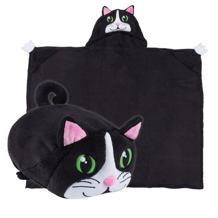 Comfy Critters® Chloe The Cat Pet Cap Pillow & Blanket!