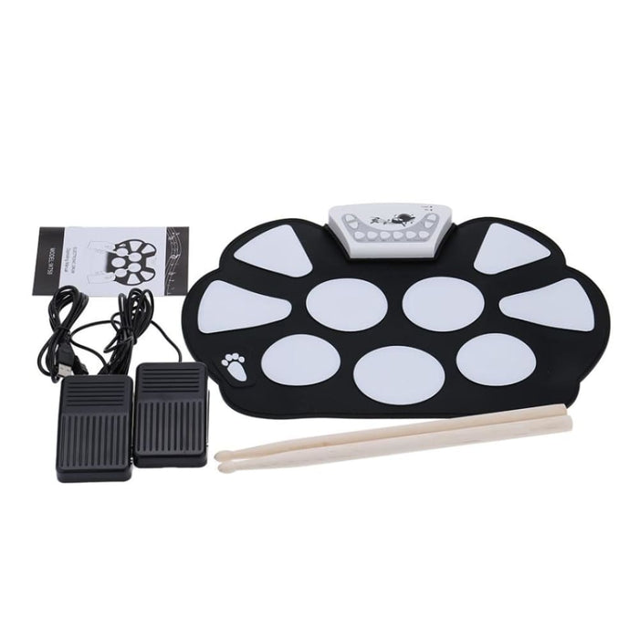 Compact Size Usb Roll-up Silicon Drum Set Digital Electronic