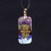 Crystal Resin Orgonite Pendant Hamsa Hand Necklace Fatima