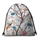 Cute Birds Print Round Beach Towel