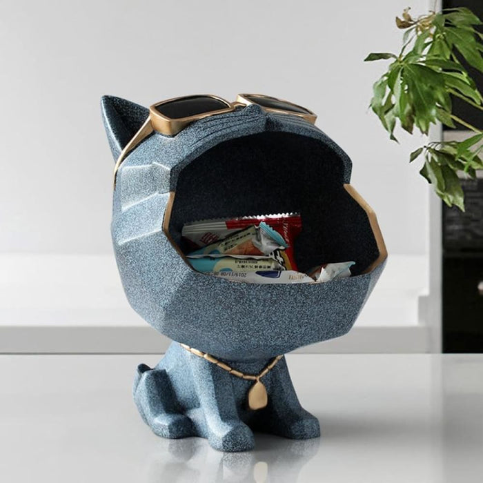 Cute Cat Statue Big Mouth Storage Box Art Sculpture