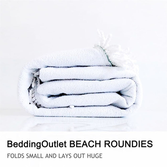 Cute Llama Print Round Beach Towel