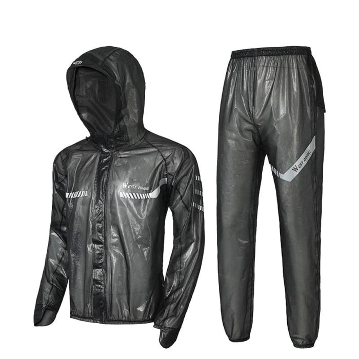 Cycling Raincoat With Multiple Reflective Strip