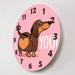 Dachshund Puppy Dog Pink Wall Clock Funny i Love You Heart