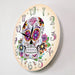 Day Of The Dead Mexican Floral Skull Wall Clock Dia De