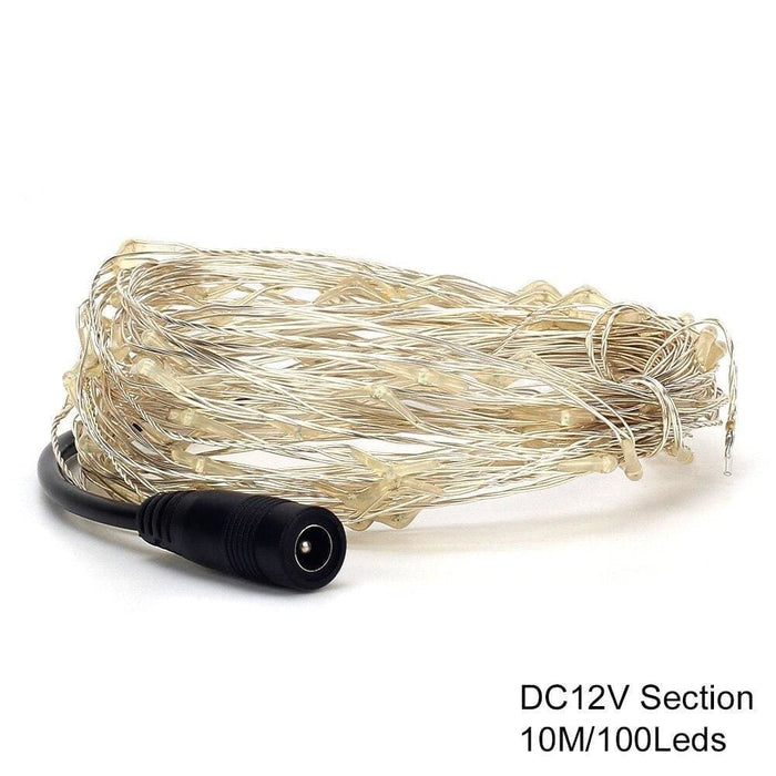 Dc12v Led Fairy String Light Copper Wire 10m 33ft 100leds