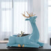 Deer Figurines Desktop Key Phone Storage Box For Living Room