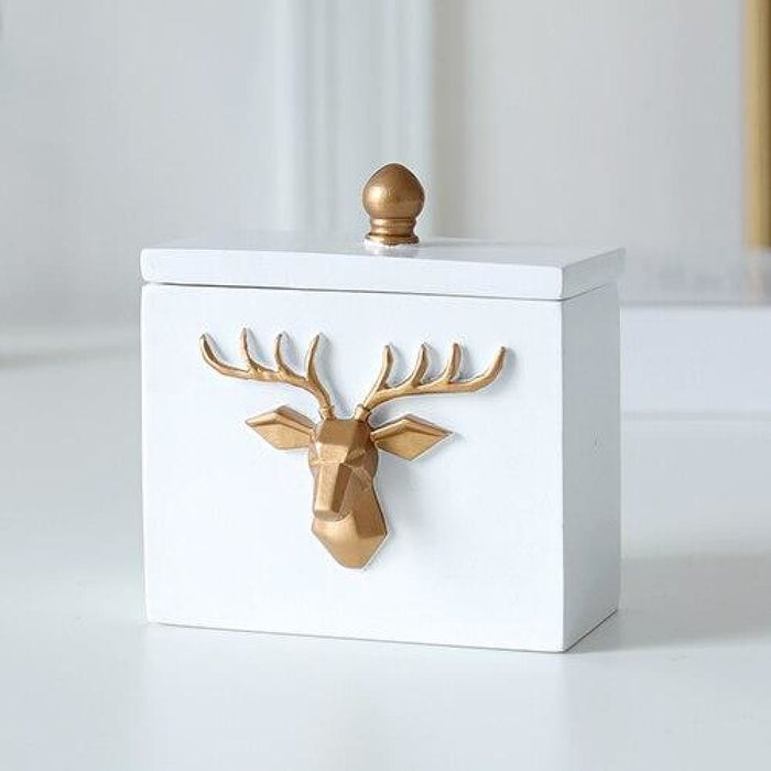 Deer Head Craft Toothpick Holder Tabel Storage Box