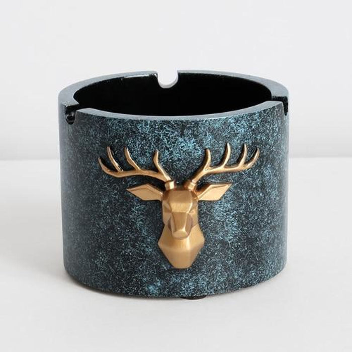 Deer Head Pattern Windproof Ashtray For Home Office Hotel