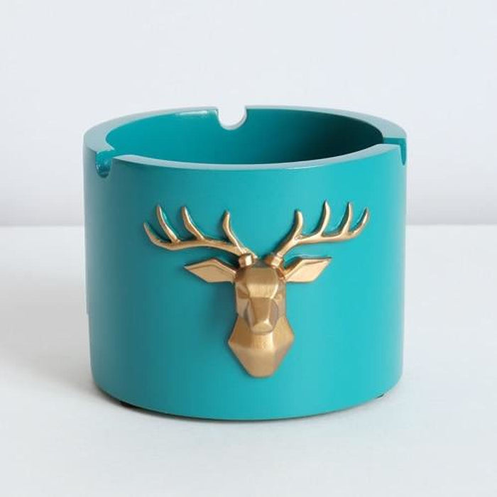 Deer Head Pattern Windproof Ashtray For Home Office Hotel