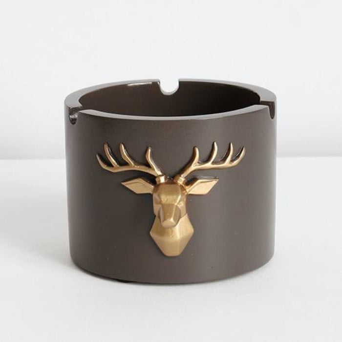 Deer Head Pattern Windproof Ashtray For Home Office Hotel