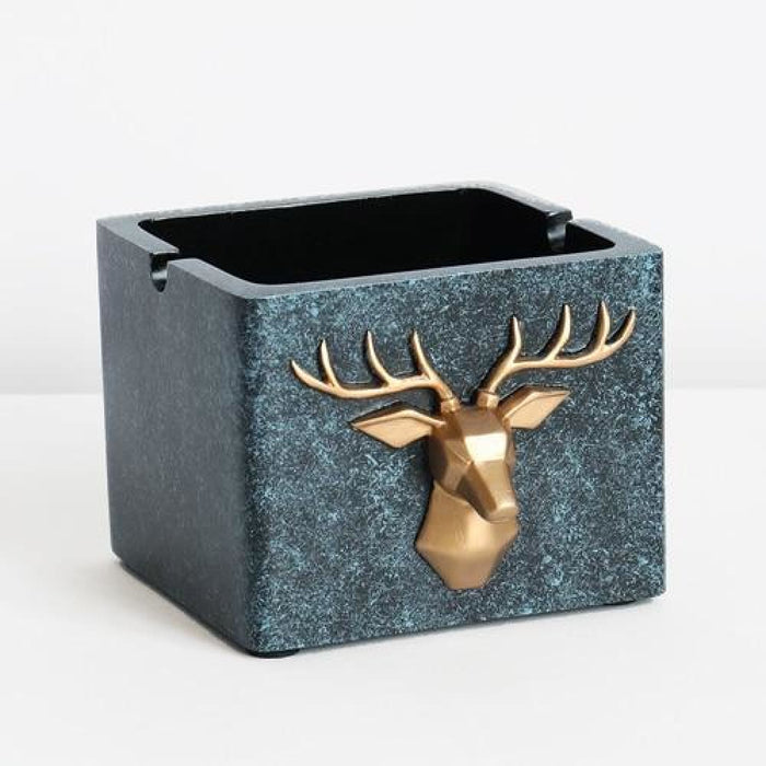 Deer Head Pattern Windproof Ashtray For Home Office Hotel