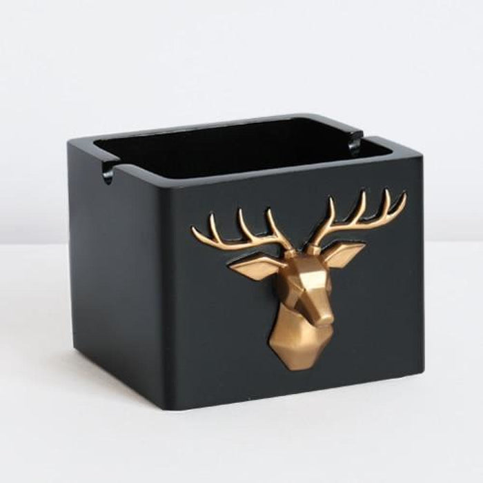 Deer Head Pattern Windproof Ashtray For Home Office Hotel