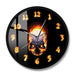 Demon Skull In Fire With Burning Numbers Modern Wall Clock