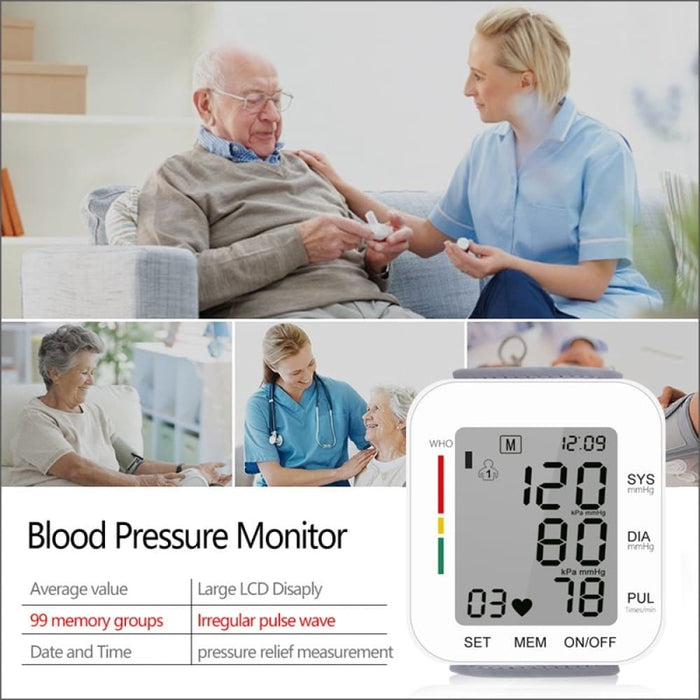 Vibe Geeks Digital Automatic Wrist Blood Pressure Monitor