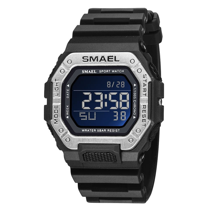 Digital Watch Men Sports Waterproof Stopwatch Alarm Clock