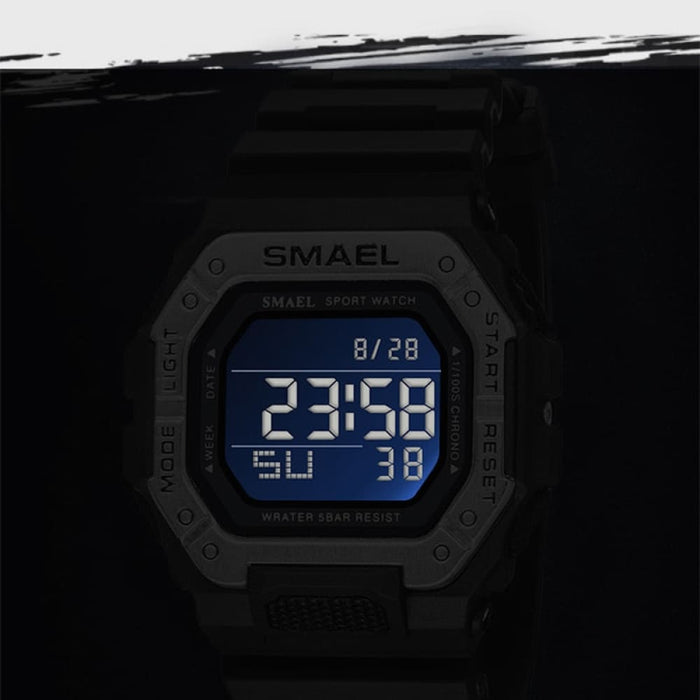 Digital Watch Men Sports Waterproof Stopwatch Alarm Clock