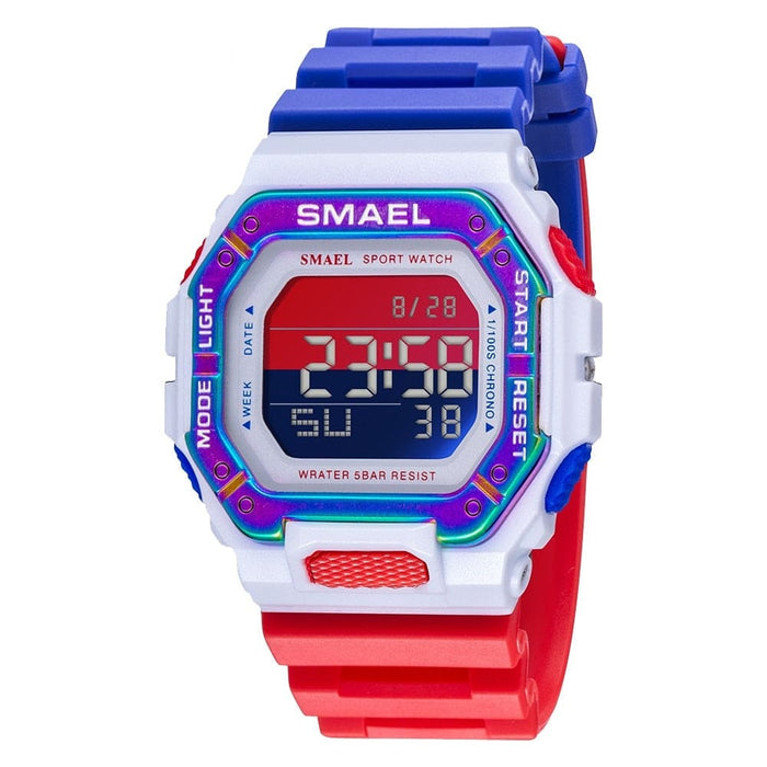 Digital Watch Men Sports Waterproof Stopwatch Alarm Clock