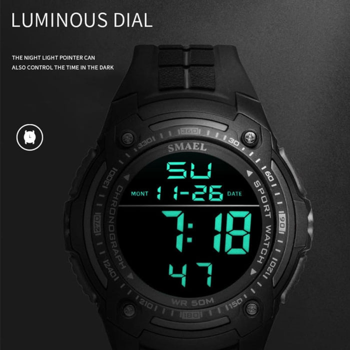 Digital Watches Smael Top Brand Luxury Clock 50m Waterproof