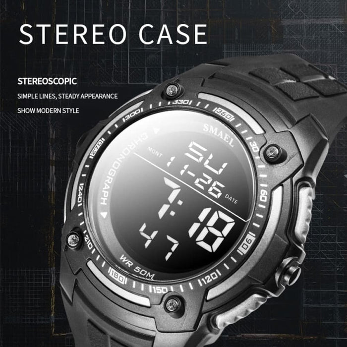 Digital Watches Smael Top Brand Luxury Clock 50m Waterproof