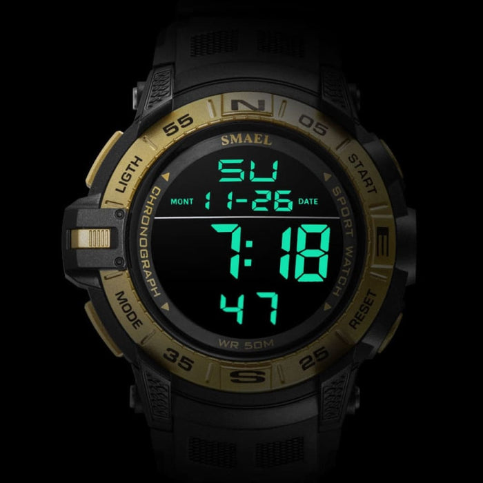 Digital Watches Sport Smael Watch For Men 50m Waterproof