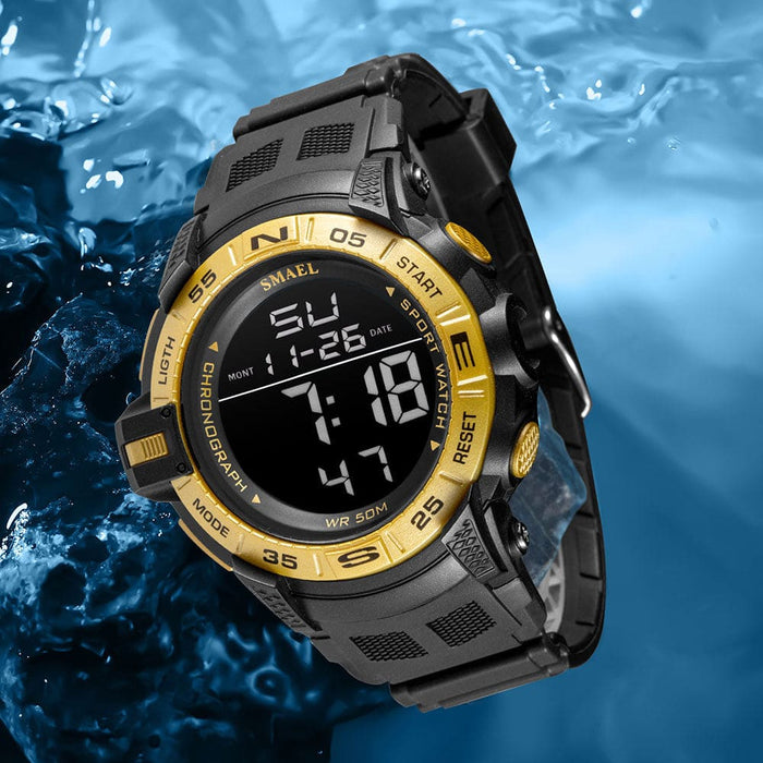 Digital Watches Sport Smael Watch For Men 50m Waterproof