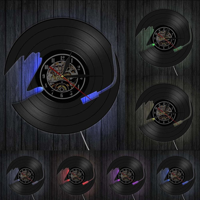 Dj Music Vinyl Record Lp Led Wall Clock Watch 3d Night Light