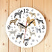 Dog Breeds Printed Wall Clock Paws Bones Puppy Dogs Modern