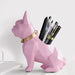 Dog Resin Figurine Pen Holder Office Accessories