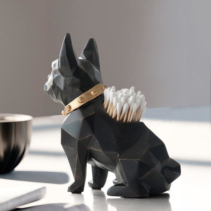 Dog Resin Figurine Pen Holder Office Accessories
