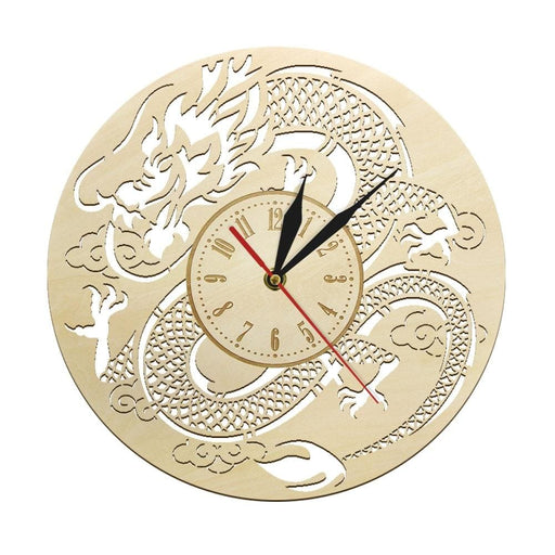 Dragon Wood Wall Clock