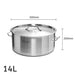 Dual Burners Cooktop Stove 14l Stainless Steel Stockpot and 