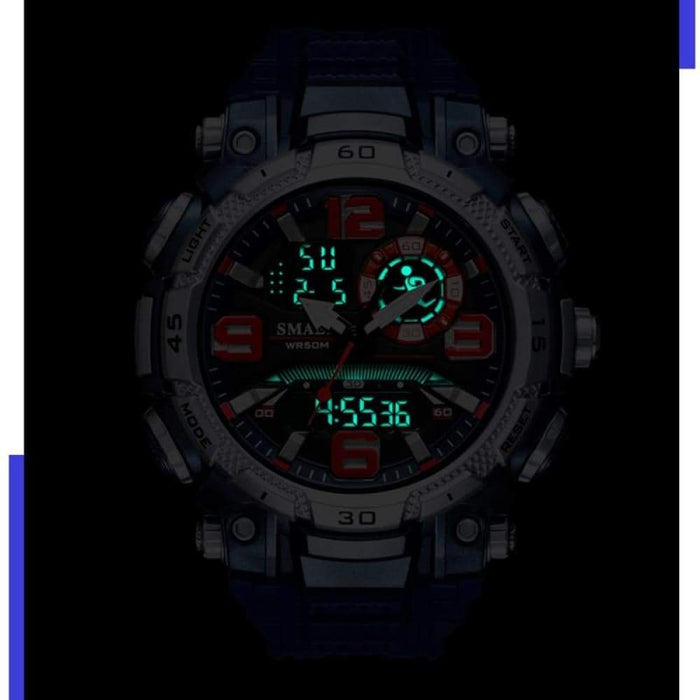 Dual Display Led Digital Quartz Watch