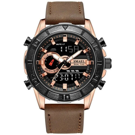 Dual Display Men’s 30m Waterproof Sport Wrist Watch