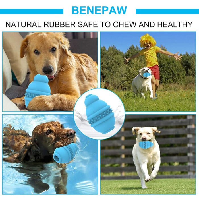 Durable Non-Toxic Natural Rubber Food Dispensing Dog Chew Ball For Dental Care And Medium Large Dog