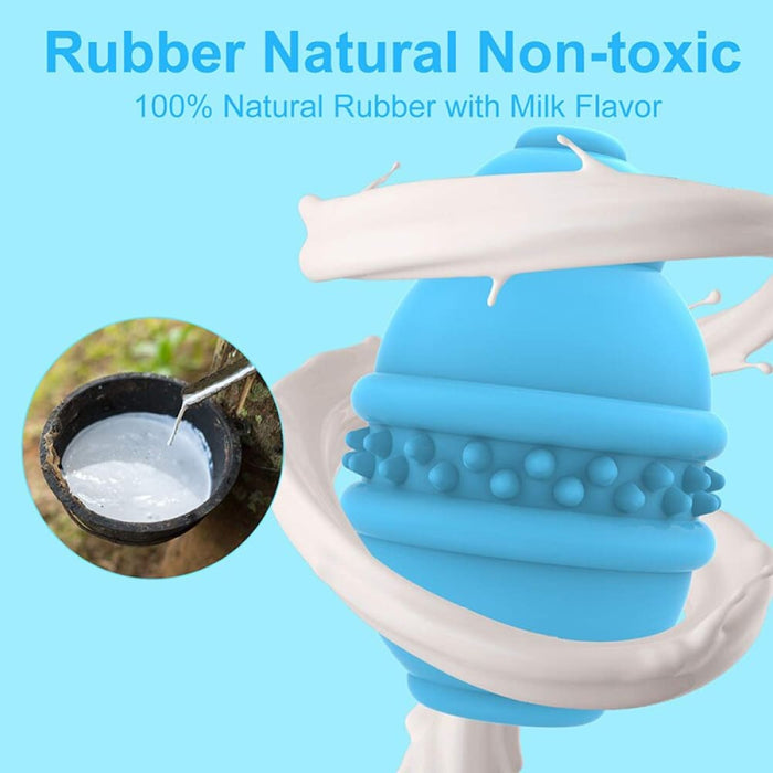 Durable Non-Toxic Natural Rubber Food Dispensing Dog Chew Ball For Dental Care And Medium Large Dog