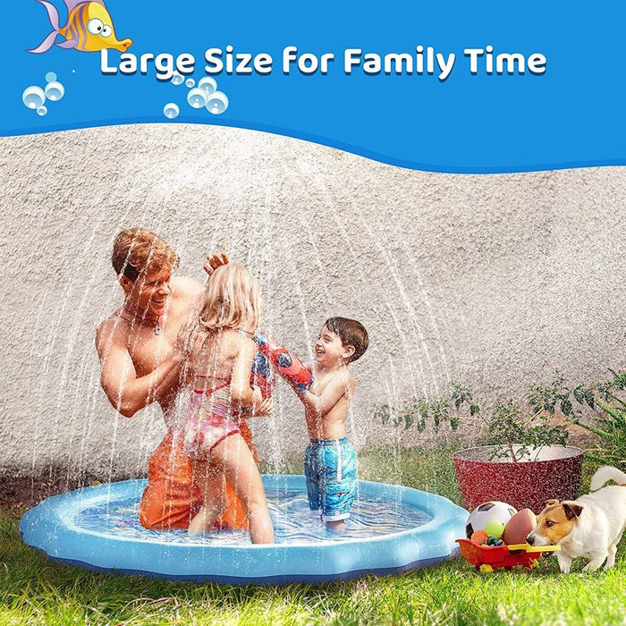 Vibe Geeks Durable Outdoor Inflatable Sprinkler Water Mat