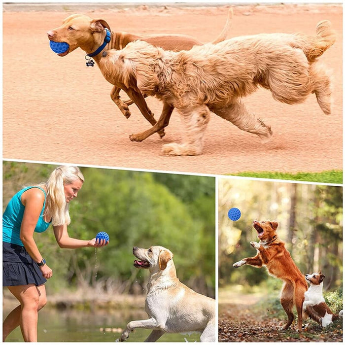 Durable Rubber Teeth Cleaning Squeaky Dog Chew Ball For Aggressive Chewers