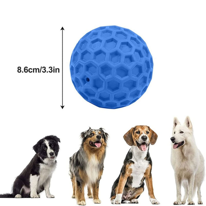 Durable Rubber Teeth Cleaning Squeaky Dog Chew Ball For Aggressive Chewers