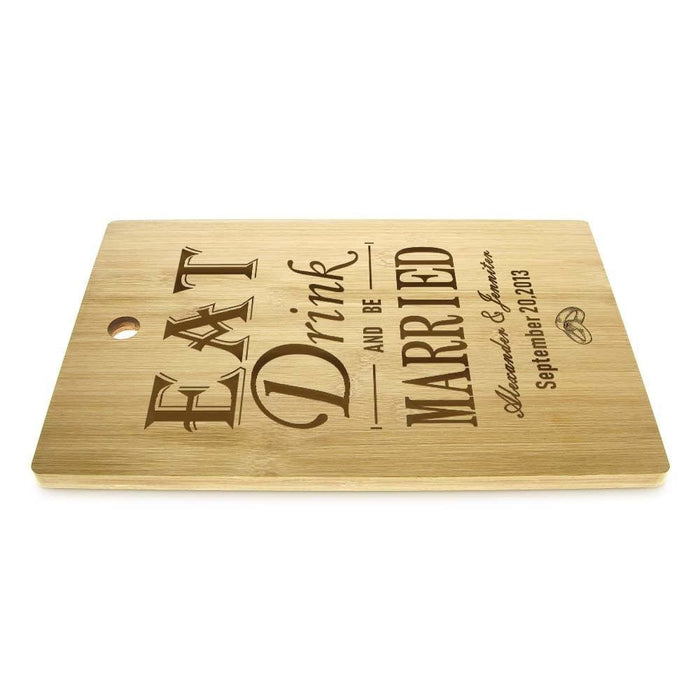 Eat Drink And Be Married Custom Cutting Board