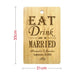 Eat Drink And Be Married Custom Cutting Board