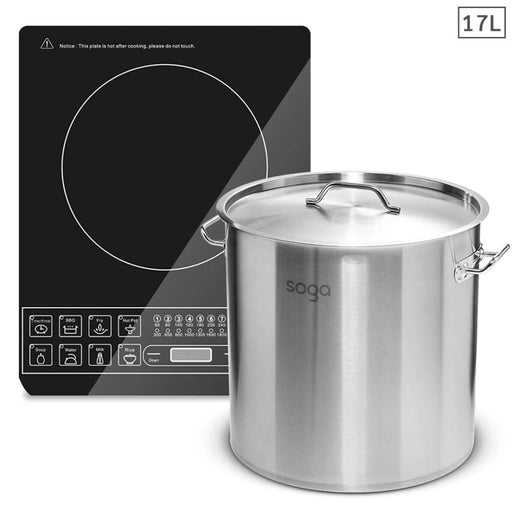 Electric Smart Induction Cooktop And 17l Stainless Steel