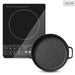 Electric Smart Induction Cooktop And 30cm Cast Iron Frying