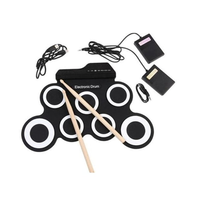 Electronic Drum Kit Musical Roll-up Set For Kids