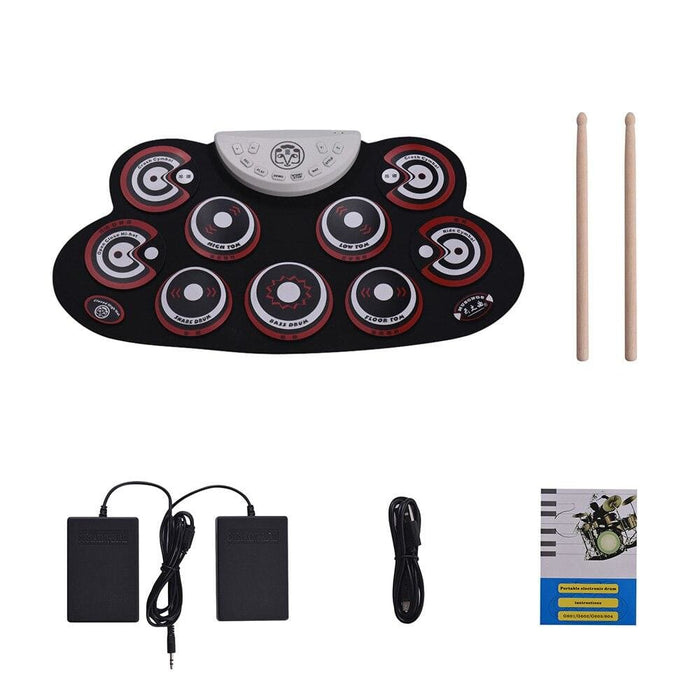 Electronic Drum Usb Roll Type Silicon Set Digital Drum-8